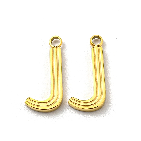 

PandaHall 304 Stainless Steel Pendants, Letter Charms, Letter J, 14.5x7x1.5mm, Hole: 1.6mm 304 Stainless Steel Letter J