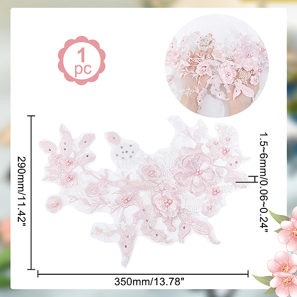 3d цветок органза полиэстер вышивка орнамент аксессуары