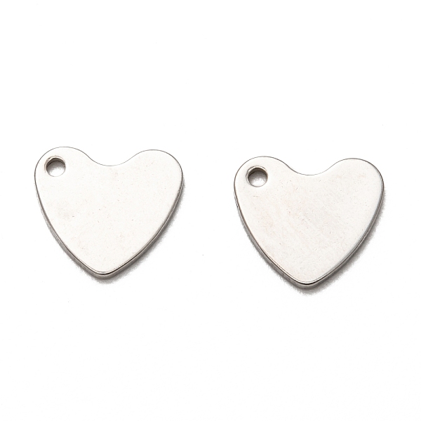 

PandaHall 201 Stainless Steel Charms, Laser Cut, Heart, Stainless Steel Color, 11.5x10.5x1mm, Hole: 1.4mm 201 Stainless Steel Heart