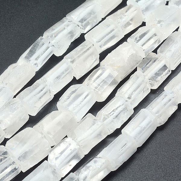 

PandaHall Natural Quartz Crystal Beads Strands, Cuboid, 15~16x10~16mm, Hole: 2mm, about 26pcs/strand, 15.7 inch(40cm) Quartz Crystal Cuboid