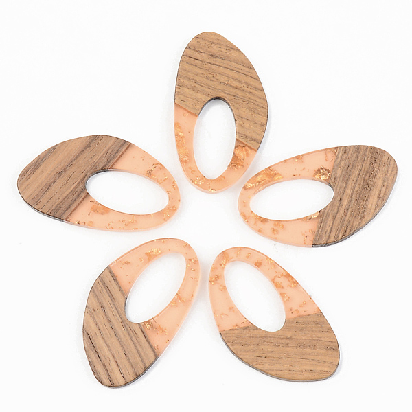 

PandaHall Transparent Resin & Walnut Wood Pendants, with Gold Foil, Teardrop, Dark Turquoise, 39x23x3mm, Hole: 20x10mm Resin+Wood Teardrop..., Cyan