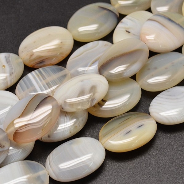 

PandaHall Oval Natural Dendritic Agate Bead Strands, 25x18x8mm, Hole: 1.2mm, about 16pcs/strand, 14.9 inch Dendritic Agate Oval