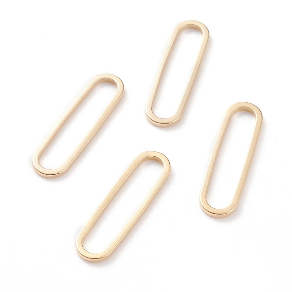 

PandaHall Brass Linking Rings, Long-Lasting Plated, Oval, Real 24K Gold Plated, 22x6x1mm, Inner Diameter: 20x4mm Brass Oval