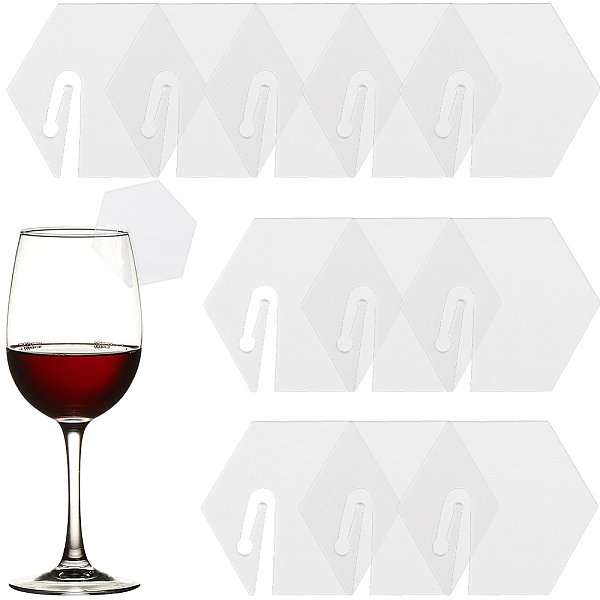 Acrylic Mirror Wine Glass Charms