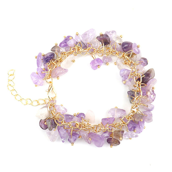 

PandaHall Natural Amethyst Bead Bracelets, 8-5/8 inch(22cm) Amethyst