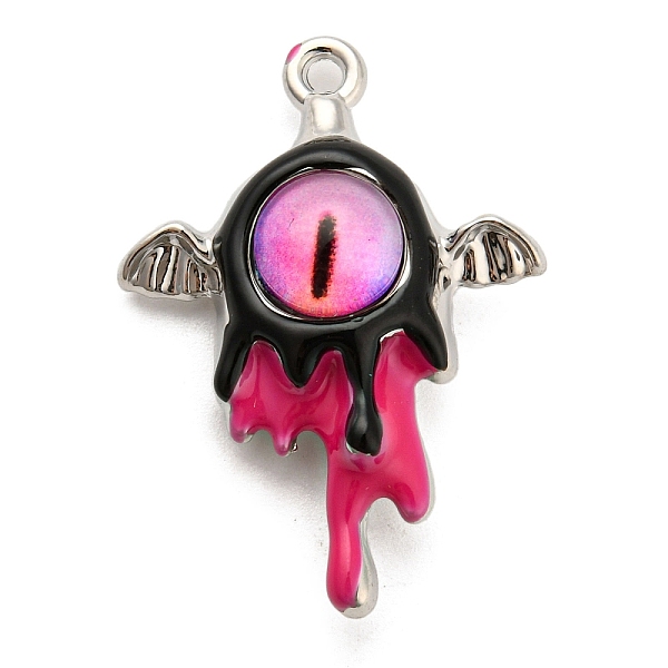 

PandaHall Alloy Pendants, with Enamel, Eye of Bat, Black, 32x23x9mm, Hole: 1.8mm Alloy Eye Black