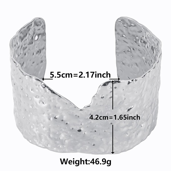 

PandaHall 304 Stainless Steel Cuff Bangles for Women, C Shaped, Stainless Steel Color Stainless Steel