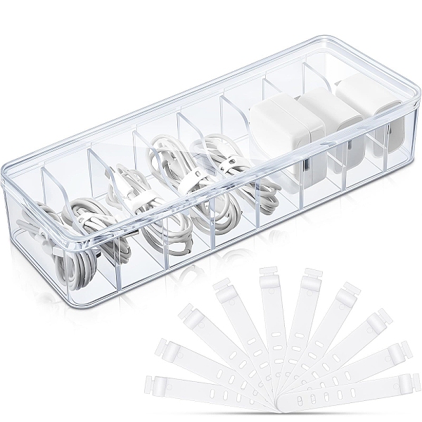 Rectangle Plastic Cable Organizer Storage Boxes