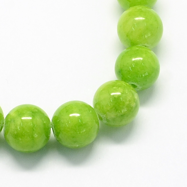 

PandaHall Natural Dyed Yellow Jade Gemstone Bead Strands, Round, Green Yellow, 4mm, Hole: 0.5mm, about 95pcs/strand, 15.7 inch Yellow Jade...