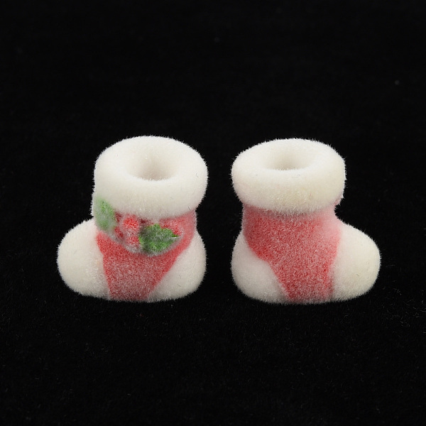 

PandaHall Flocky Plastic Beads, Half Drilled Beads, Christmas Theme, Christmas Sock, Red, 16x16x11mm, Hole: 1mm Plastic Christmas Socking...