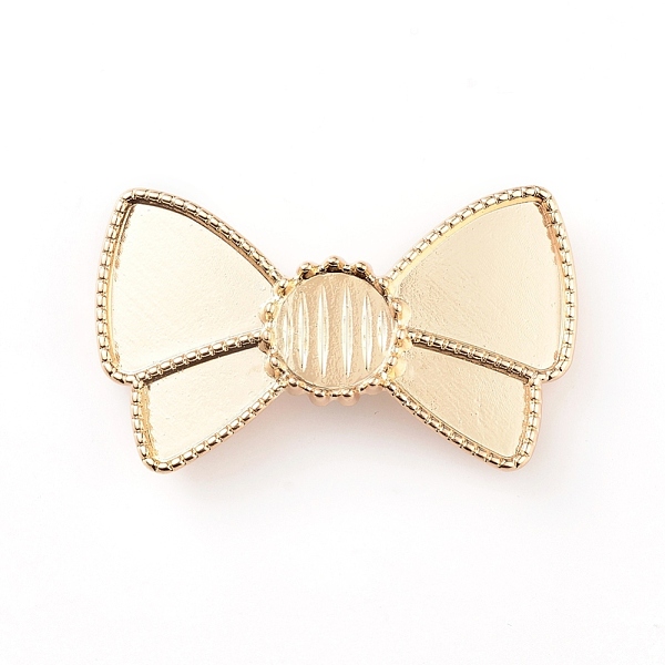 

PandaHall Zinc Alloy Hair Ties Findings, Cabochon Settings, For DIY Epoxy Resin, Bowknot, Light Gold, 39x22x8mm, Hole: 6mm, Flat Round: 9mm...