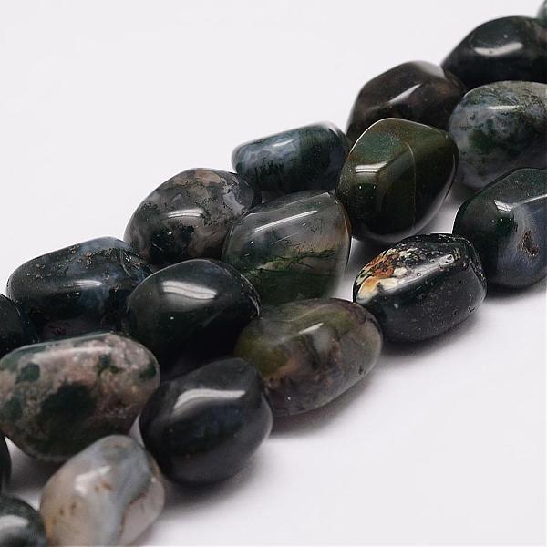 

PandaHall Natural Moss Agate Bead Strands, Tumbled Stone, Nuggets, 18~25x16~18x12~16mm, Hole: 2mm, about 22~25pcs/strand, 15.75 inch Moss...