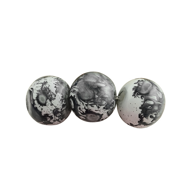 

PandaHall Baking Painted Round Glass Beads Strands, Gray, 6mm, Hole: 1.3~1.6mm, about 133pcs/strand, 31.4 inch Glass Round Gray