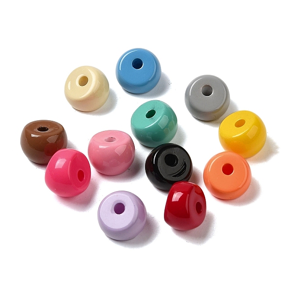 

PandaHall Opaque Baking Paint Acrylic Beads, Skew Column, Mixed Color, 12.5x10mm, Hole: 3mm Acrylic Column Multicolor