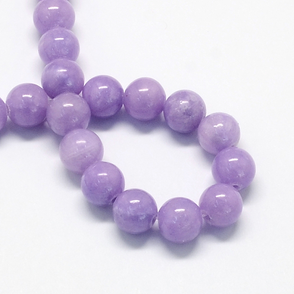 

PandaHall Natural Dyed Yellow Jade Gemstone Bead Strands, Round, Medium Purple, 6mm, Hole: 1mm, about 66pcs/strand, 15.7 inch Yellow Jade...