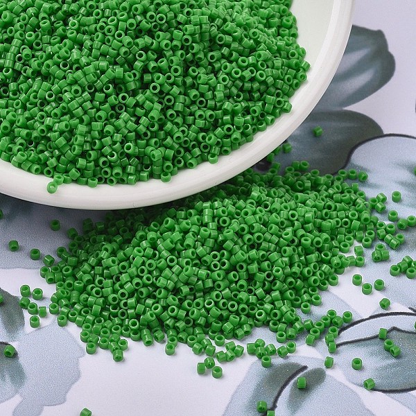 

PandaHall MIYUKI Delica Beads, Cylinder, Japanese Seed Beads, 11/0, (DB0724) Opaque Green, 1.3x1.6mm, Hole: 0.8mm, about 2000pcs/10g Glass...