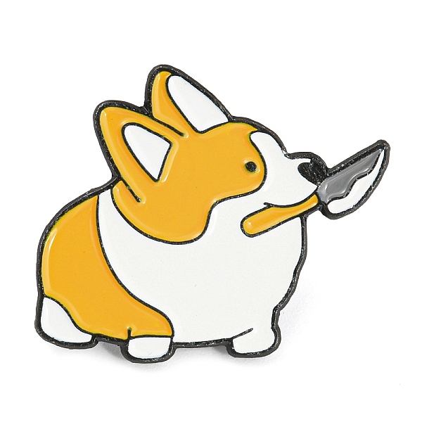 

PandaHall Animal Killer Cartoon Style Enamel Pins, Black Alloy Badge for Backpack Clothes, Dog, 24x29.5x1.8mm Alloy+Enamel Dog Gold