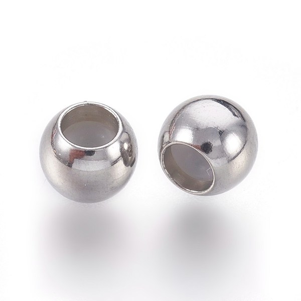 

PandaHall 201 Stainless Steel Beads, with Plastic, Slider Beads, Stopper Beads, Rondelle, Stainless Steel Color, 6x5mm, Hole: 1.2mm 201...