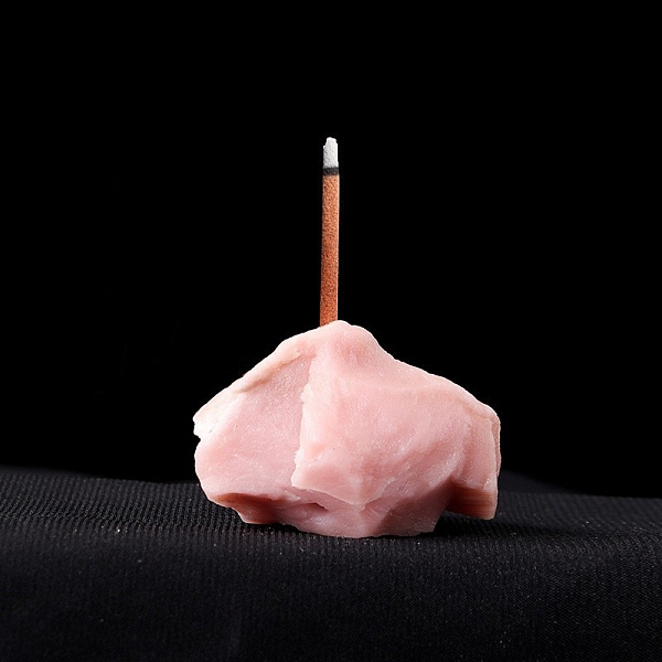 

PandaHall Natural Raw Pink Opal Incense Holder, Reiki Energy Stone Display Decoration, for Healing Meditation, Nugget, 40~60mm Pink Opal...