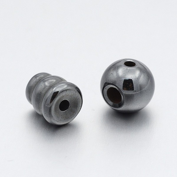 

PandaHall Non-magnetic Synthetic Hematite 3 Hole Guru Beads, T-Drilled Beads, Black, 15x8mm, Hole: 1.7mm Non-magnetic Hematite Others Black