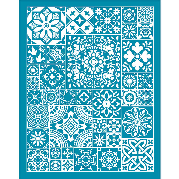 

PandaHall Silk Screen Printing Stencil, for Painting on Wood, DIY Decoration T-Shirt Fabric, Others, 100x127mm Nylon Others Cyan