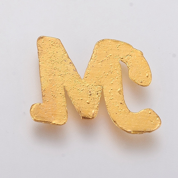 

PandaHall Alloy Cabochons, Letter, Golden, Letter.M, M: 8x11.5x1mm Alloy Letter M