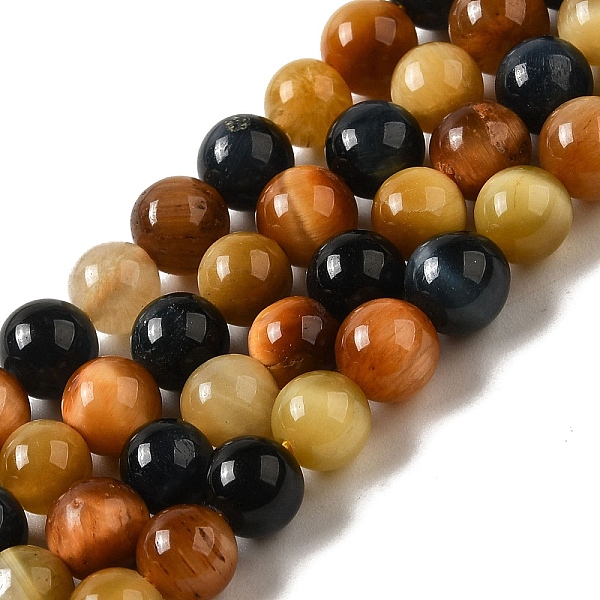 

PandaHall Natural Tiger Eye Beads Strands, Round, 6mm, Hole: 1mm, about 63pcs/strand, 15 inch(38.1cm) Tiger Eye Round