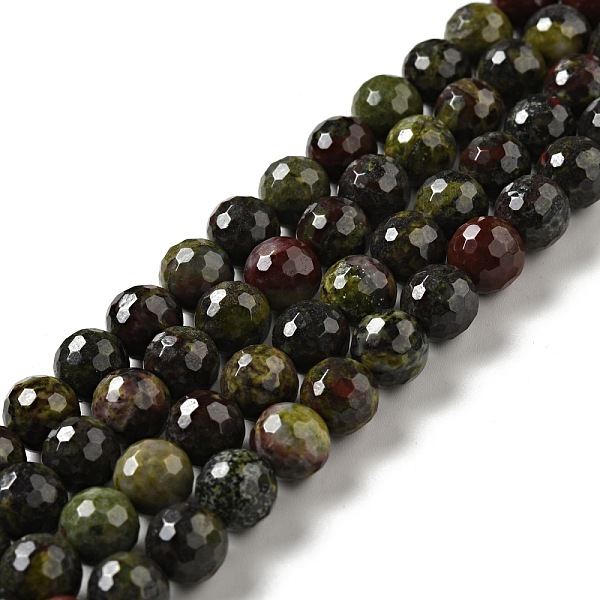 

PandaHall Natural Dragon Blood Beads Strands, Faceted(128 Facets), Round, 8.5mm, Hole: 1mm, about 45pcs/strand, 14.96 inch(38cm) Dragon...