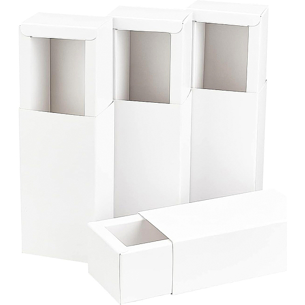 

PandaHall Paper Cardboard Boxes, Essential Oil Packing Box, Gift Box, Rectangle, White, 10.3x5.35x3.6cm, Inner Diameter: 8.5x3.5x3.5cm...