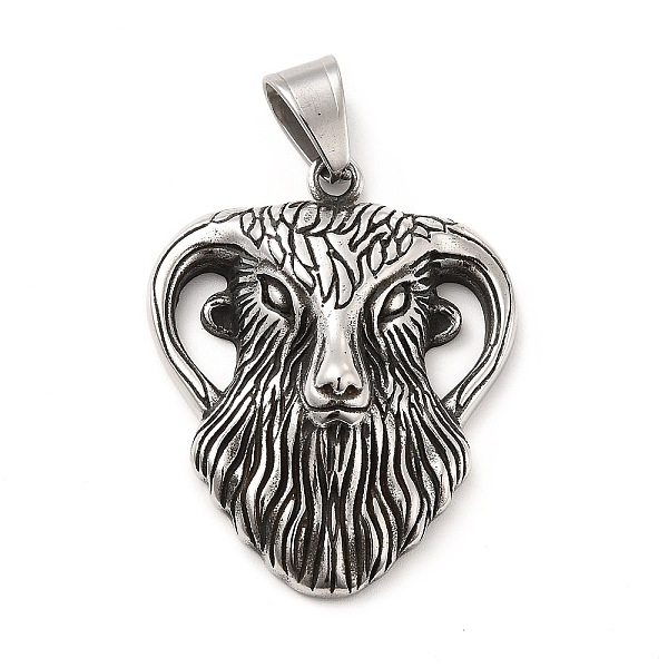 

PandaHall 304 Stainless Steel Pendants, Sheep Charms, Stainless Steel Color, 42x34x10mm, Hole: 9x6mm 304 Stainless Steel Sheep