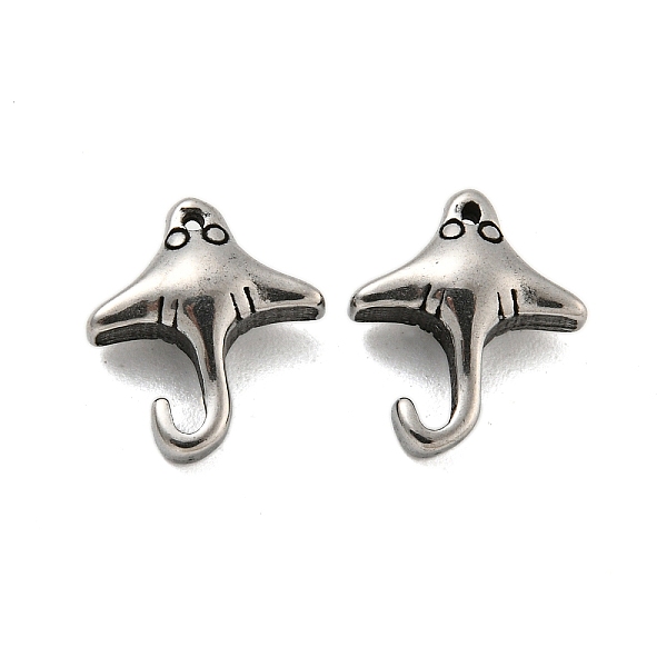 

PandaHall Animal 304 Stainless Steel Beads, Antique Silver, Fish, 12.5x10.5x4.5mm, Hole: 1.8mm 304 Stainless Steel Fish