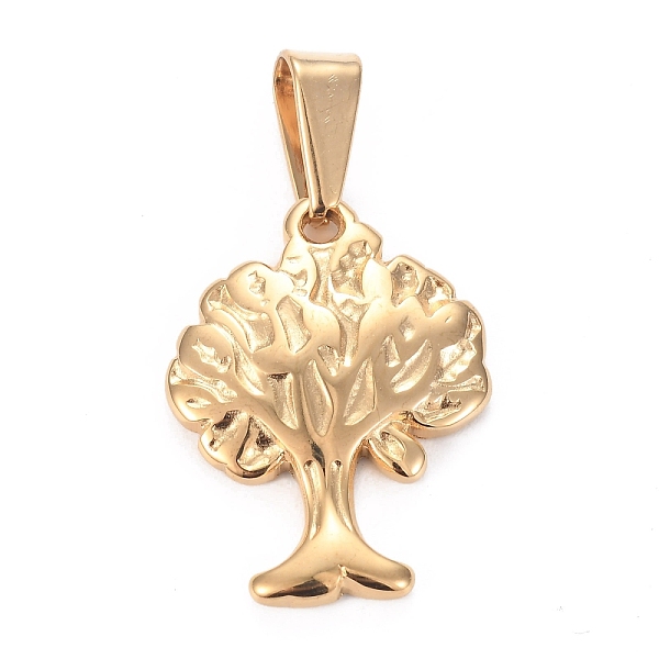 

PandaHall 304 Stainless Steel Pendants, Tree of Life, Golden, 21.5x16.5x2.5mm, Hole: 8x3.5mm 304 Stainless Steel Tree