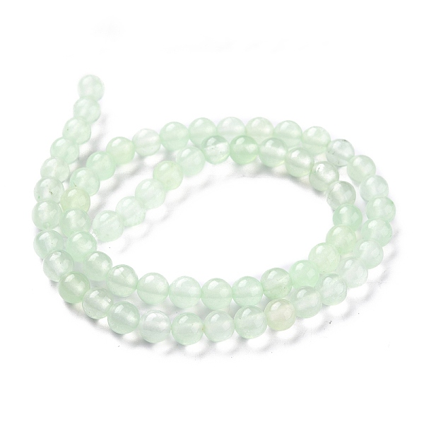 

PandaHall Natural White Jade Beads, Round, Dyed, Aquamarine, 6mm, Hole: 1mm, about 61pcs/strand, 14.95 inch(38cm) White Jade Round Green