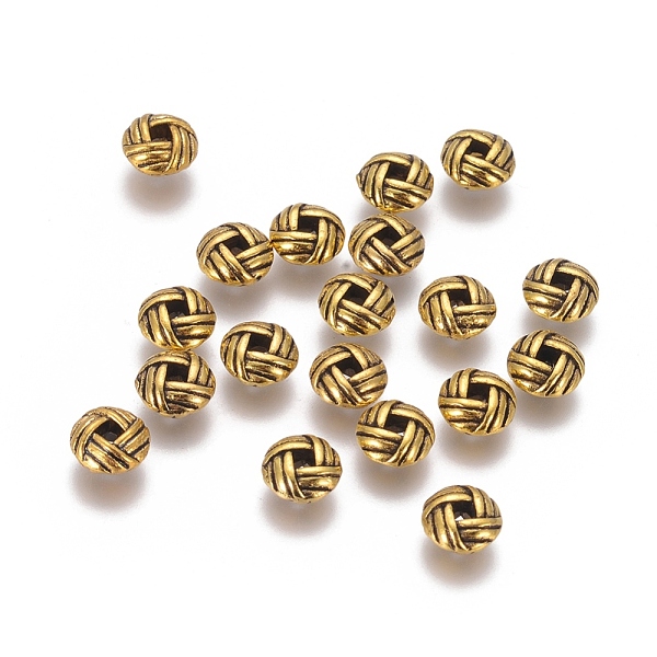 

PandaHall Zinc Alloy Spacer Beads, Flat Round, Cadmium Free & Nickel Free & Lead Free, Antique Golden, 6x3.2mm, Hole: 2mm Alloy Flat Round