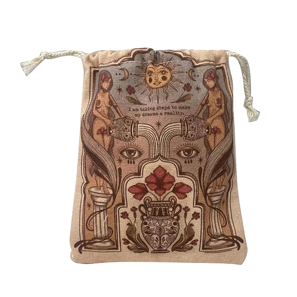 

PandaHall Canvas Cloth Packing Pouches, Drawstring Bags, Rectangle, Human Pattern, 15~18x13~14cm Cloth Human