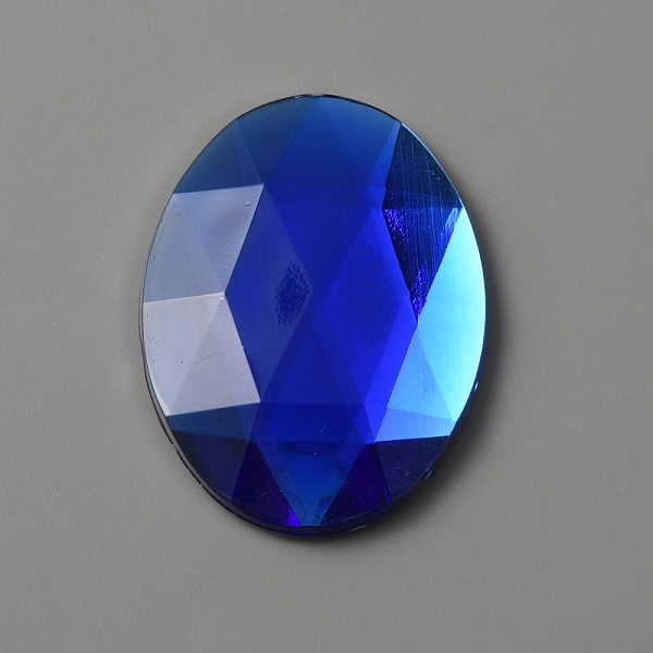 

PandaHall Self-Adhesive Acrylic Rhinestone Stickers, for DIY Decoration and Crafts, Faceted, Oval, Blue, 40x30x6.5mm Acrylic Oval Blue