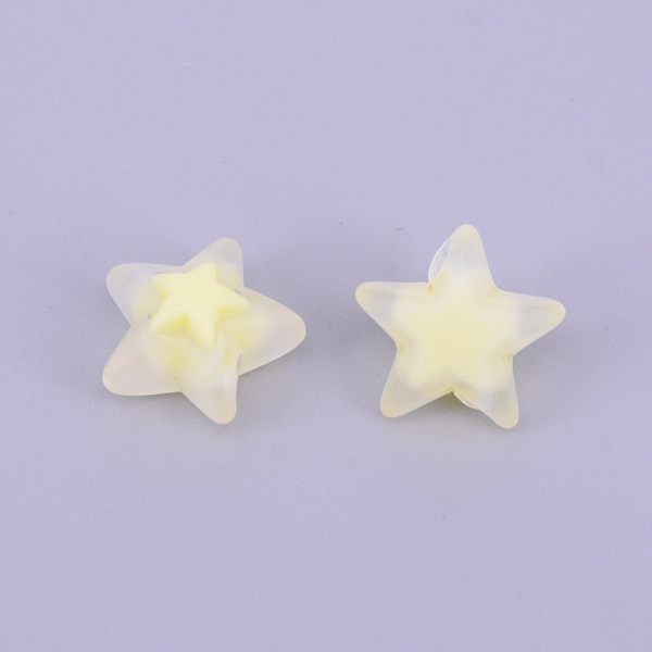 

PandaHall Transparent Acrylic Beads, Frosted, DIY Accessories, Clear, Star, Light Goldenrod Yellow, 16x16.5x9.5mm, Hole: 2.5mm Acrylic Star...