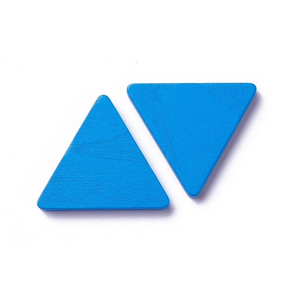 

PandaHall Wood Cabochons, Dyed, Triangle, Blue, 35x40x5mm Wood Triangle Blue