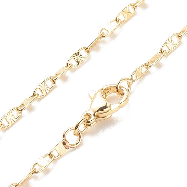 

PandaHall Brass Oval Link Chains Necklace for Women, Cadmium Free & Lead Free, Real 18K Gold Plated, 17.72 inch(45cm) Brass