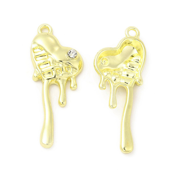 

PandaHall Rack Plating Alloy Rhinestone Pendants, Melting Heart Charms, Cadmium Free & Nickel Free & Lead Free, Crystal, 32.5x13x4mm, Hole..., Clear