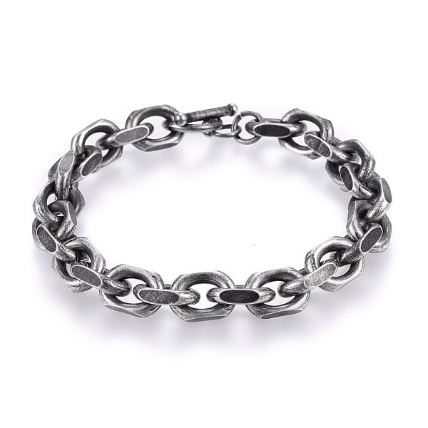 Retro 304 Stainless Steel Cable Chain Bracelets