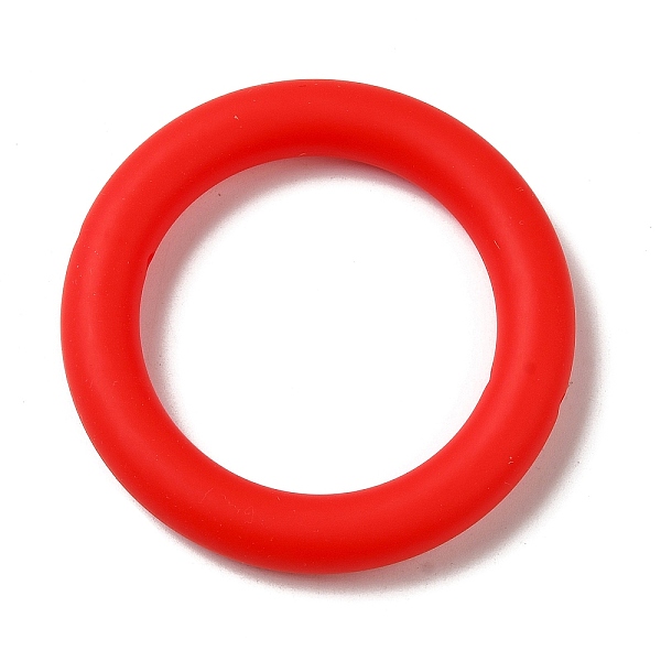 

PandaHall Silicone Beads, Ring, Red, 65x10mm, Hole: 3mm Silicone Round Red
