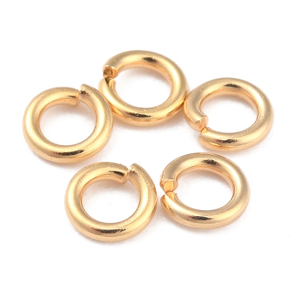 

PandaHall Rack Plating Brass Jump Rings, Open Jump Rings, Long-Lasting Plated, Real 24K Gold Plated, 4x0.9mm, 19 Gauge, Inner Diameter...