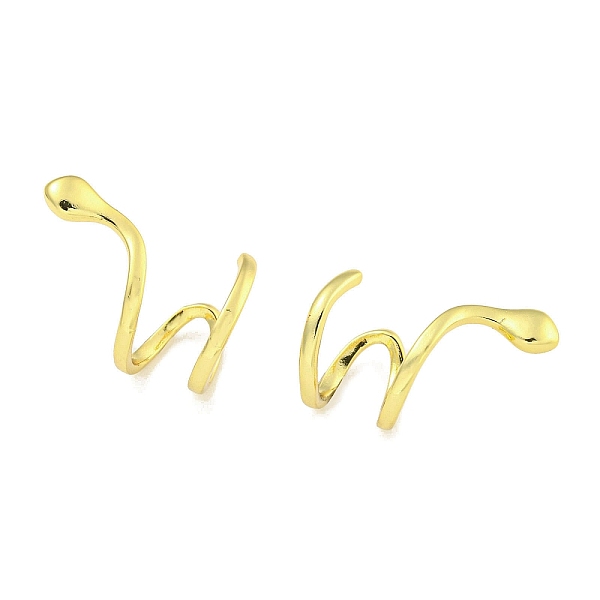 

PandaHall Brass Cuff Earrings, for Women, Snake, Real 18K Gold Plated, 13.5x21mm Brass Snake