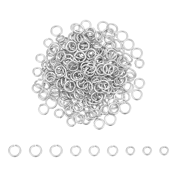 

PandaHall UNICRAFTALE about 300pcs 3 Sizes 8/9/10mm Close but Unsoldered Jumps Rings 304 Stainless Steel Rings Connectors O Rings for DIY...