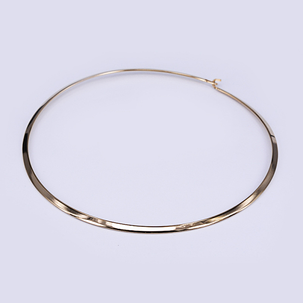 

PandaHall 304 Stainless Steel Choker Necklaces, Rigid Necklaces, Real 18K Gold Plated, 5.31 inch(13.5cm) 304 Stainless Steel