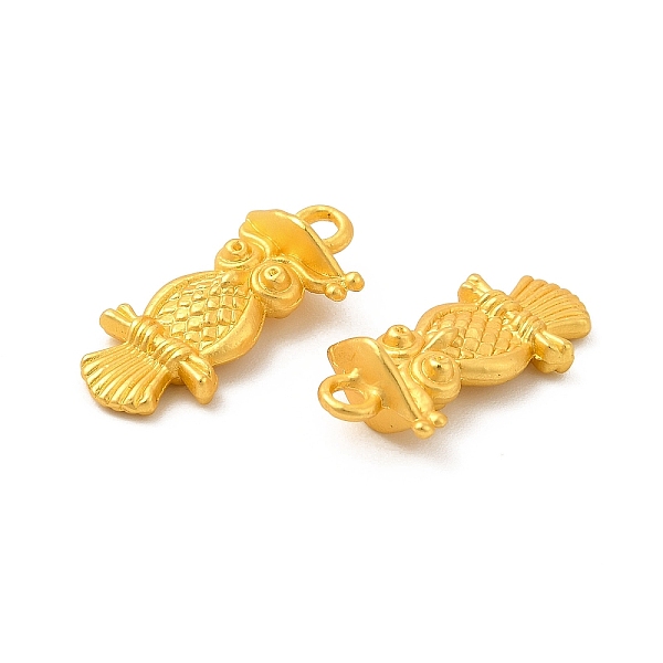 

PandaHall Rack Plating Alloy Pendants, Lead Free & Cadmium Free & Nickel Free, Owl Charm, Matte Gold Color, 21.5x9.5x5.5mm, Hole: 1.8mm...