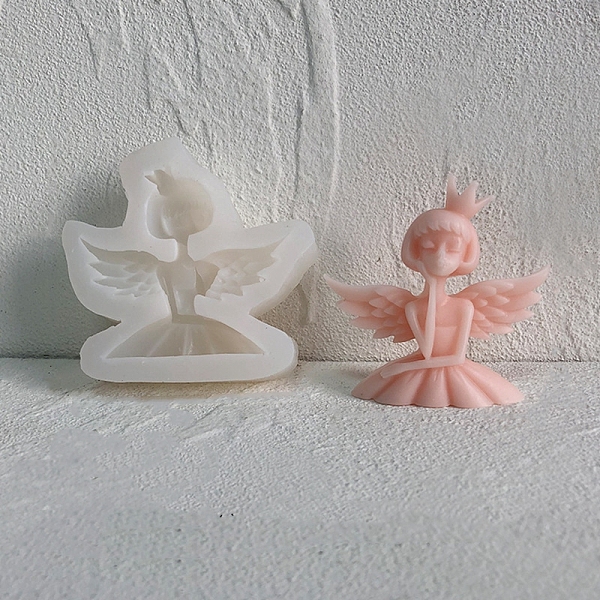 

PandaHall Angel & Fairy Candle Bust Portrait Silicone Molds, For Half-body Sculpture Scented Candle Making, Angel & Fairy, 8.5x8.5x2.5cm...