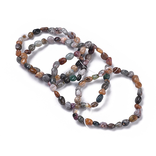

PandaHall Natural Ocean Jasper Bead Stretch Bracelets, Tumbled Stone, Nuggets, Inner Diameter: 2~2-1/4 inch(5.2~5.6cm) Ocean Jasper