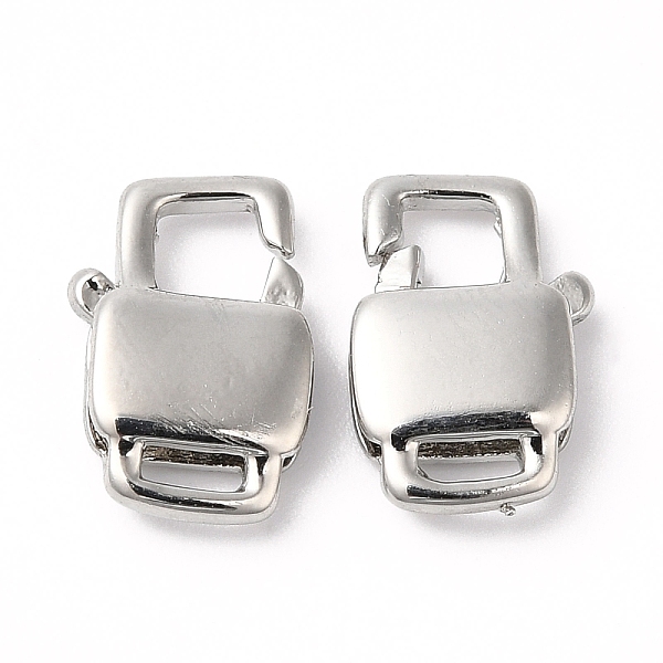 

PandaHall Brass Lobster Claw Clasps, Padlock, Cadmium Free & Lead Free, Long-Lasting Plated, Platinum, 12x8x3mm Brass Lock